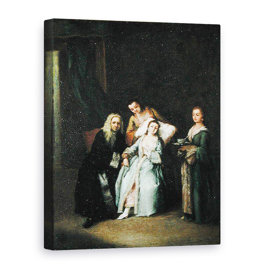 Tablou canvas - Pietro Longhi - Femeia bolnava, 75 x 100 cm