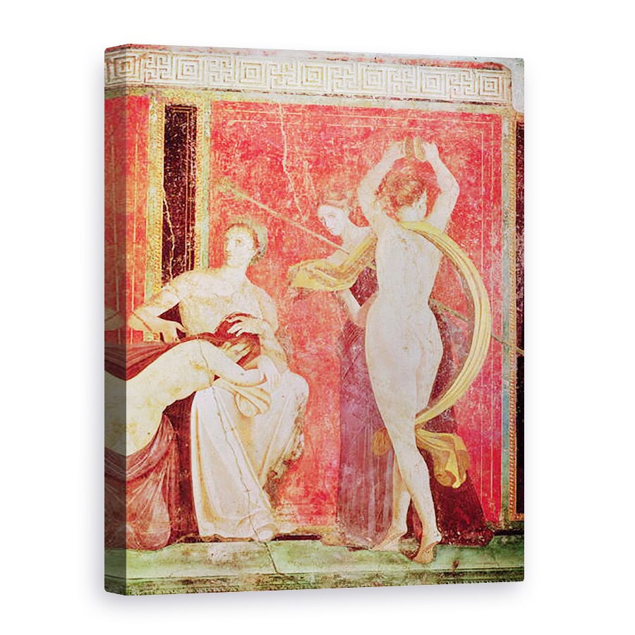 Tablou canvas - Roman - Femeie biciuit si dansatoare cu chimvale, Zidul de Sud, Oecus 5, 60 x 80 cm