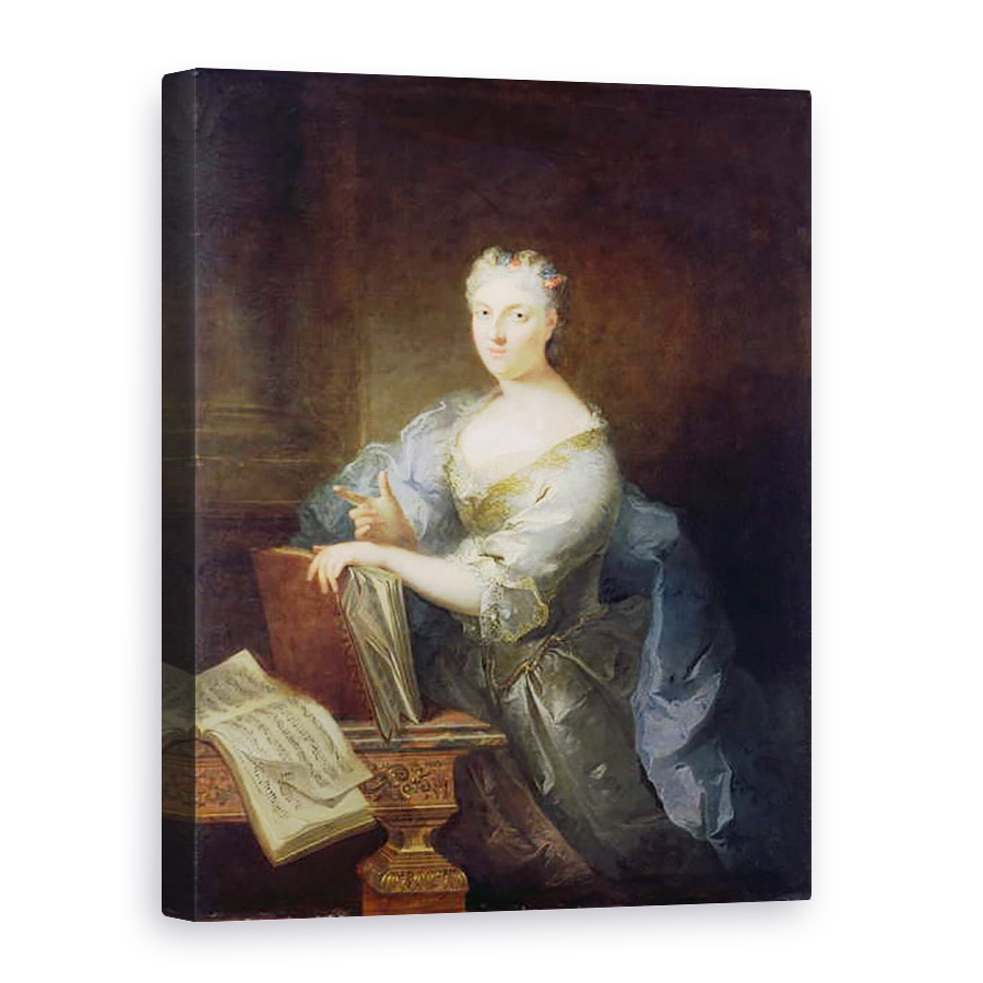 Tablou canvas - Robert Tournieres - Portretul cantaretei Marie-Louise Desmatins 1670-1708, 60 x 80 cm
