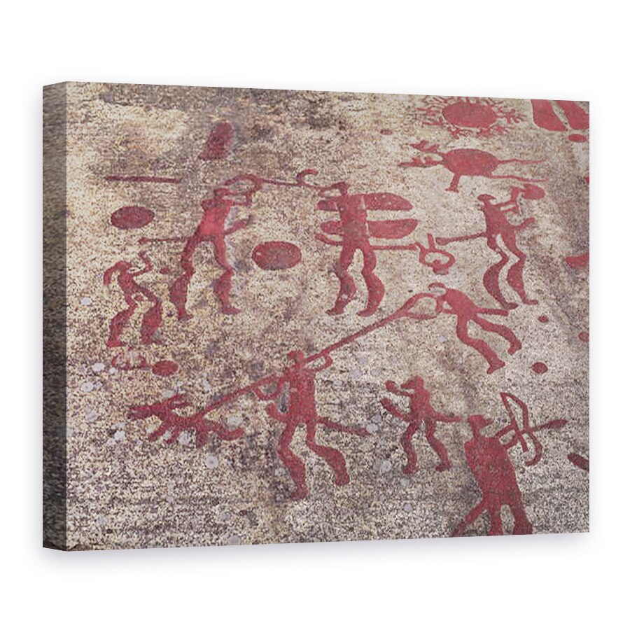 Tablou canvas - Protohistoric - Scene vanatoare, 75 x 100 cm