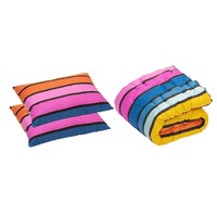 Set pilota 180x200 cm si 2 perne 50x70 cm Colors Somnart, microfibra, 250 g, multicolor