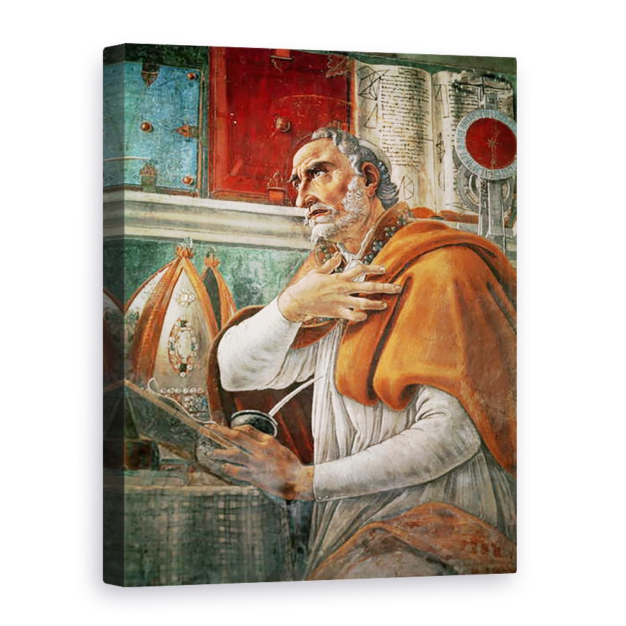 Tablou canvas - Sandro Botticelli - Sfantul Augustin in celula sa, 75 x 100 cm