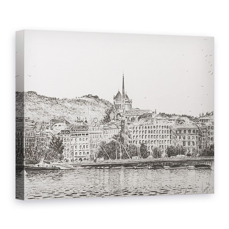Tablou canvas - Vincent Alexander Booth - Orasul Geneva, 2011, 50 x 70 cm