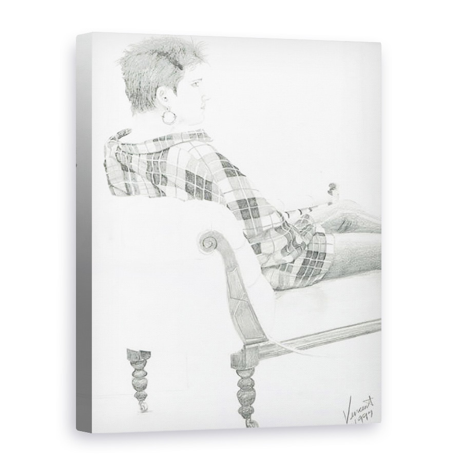 Tablou canvas - Vincent Alexander Booth - Femeie la discutii, 1997, 75 x 100 cm