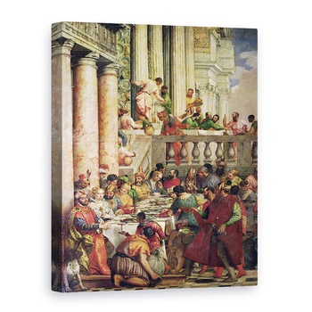 Tablou canvas - Veronese - Sarbatoarea casatoriei de la Cana, detalii din partea stanga, 60 x 80 cm Tablou canvas - Veronese - Sarbatoarea casatoriei de la Cana, detalii din partea stanga, 60 x 80 cm