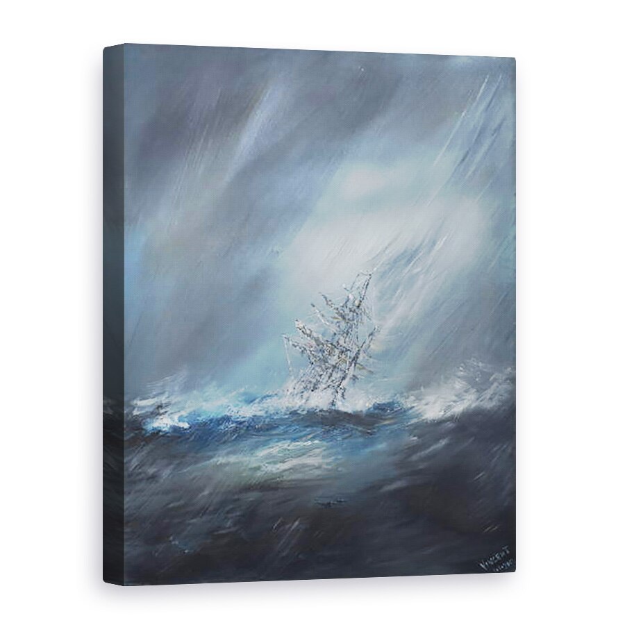 Tablou canvas - Vincent Alexander Booth - HMS Beagle in Storm de pe Cape Horn 24 December1832. 2012, 50 x 70 cm