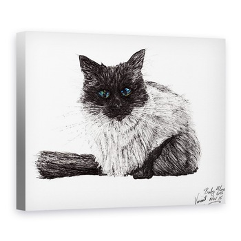 Tablou canvas - Vincent Alexander Booth - Pat ochi albastri, 2015, 75 x 100 cm Tablou canvas - Vincent Alexander Booth - Pat ochi albastri, 2015, 75 x 100 cm