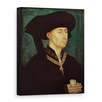Tablou canvas - Rogier van der Weyden - Filip al III-lea 1396-1467 cel Bun, Duce de Burgundia, 60 x 80 cm Tablou canvas - Rogier van der Weyden - Filip al III-lea 1396-1467 cel Bun, Duce de Burgundia, 60 x 80 cm