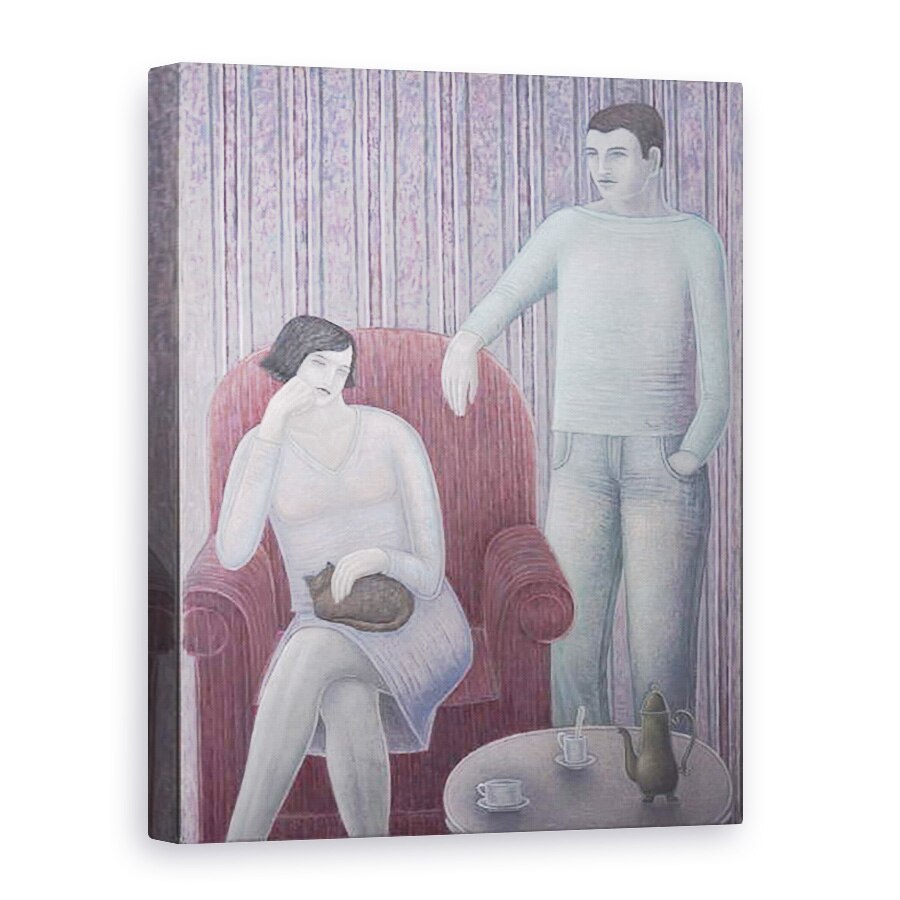 Tablou canvas - Ruth Addinall - Cuplu cu Cat, 60 x 80 cm