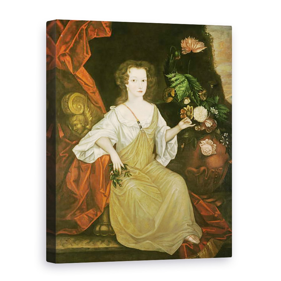 Tablou canvas - Scoala americana - Tanara femeie cu un fluture I, 75 x 100 cm