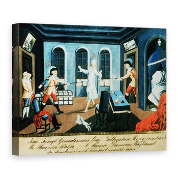 Tablou canvas - Scoala austriaca - Asasinarea lui Albrecht von Wallenstein 1583-1634 la Eger de catre o forta de ofiteri irlandezi si scotieni sub comanda generalului Butler, 50 x 70 cm Tablou canvas - Scoala austriaca - Asasinarea lui Albrecht von Wallenstein 1583-1634 la Eger de catre o forta de ofiteri irlandezi si scotieni sub comanda generalului Butler, 50 x 70 cm