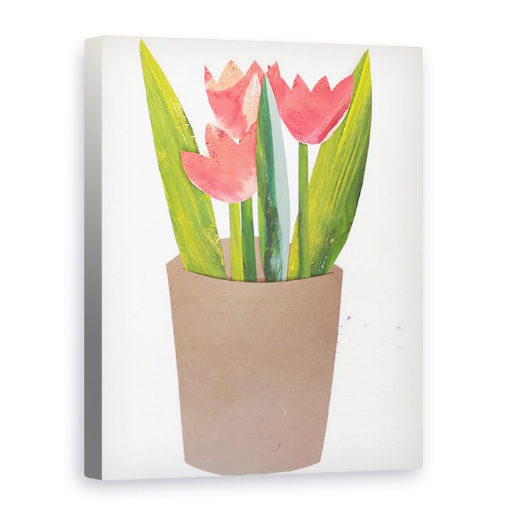 Tablou canvas - Sarah Thompson-Engels - Lalele intr-o oala, 75 x 100 cm