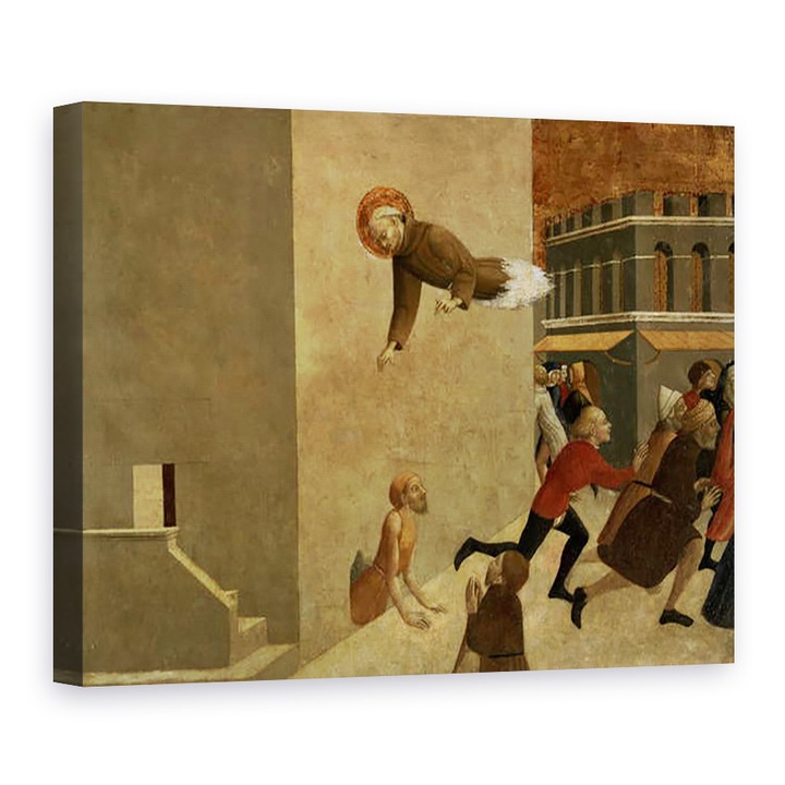 Tablou canvas - Sassetta - Binecuvantat Ranieri Rasini livrarea saracilor din inchisoarea din Florenta, panoul predella al polipticul San Francesco de Borgo San Sepolcro, 50 x 70 cm