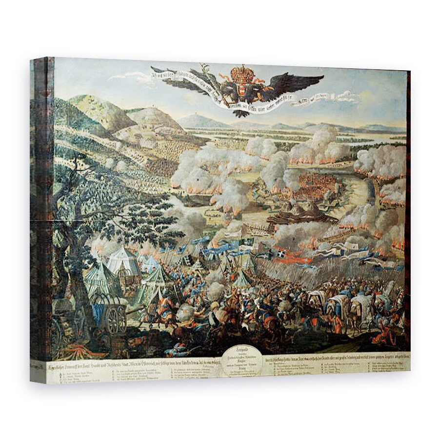 Tablou canvas - Scoala austriaca - inconjurarea Vienei de catre turci in 1683, 50 x 70 cm