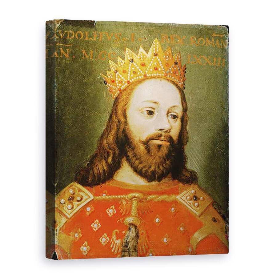Tablou canvas - Scoala austriaca - Rudolf I 1218-91 necrowned imparat Roman, 50 x 70 cm
