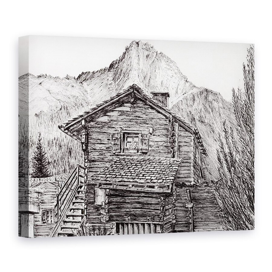 Tablou canvas - Vincent Alexander Booth - Vedere din B&B Zinal Elvetia, 2011, 75 x 100 cm