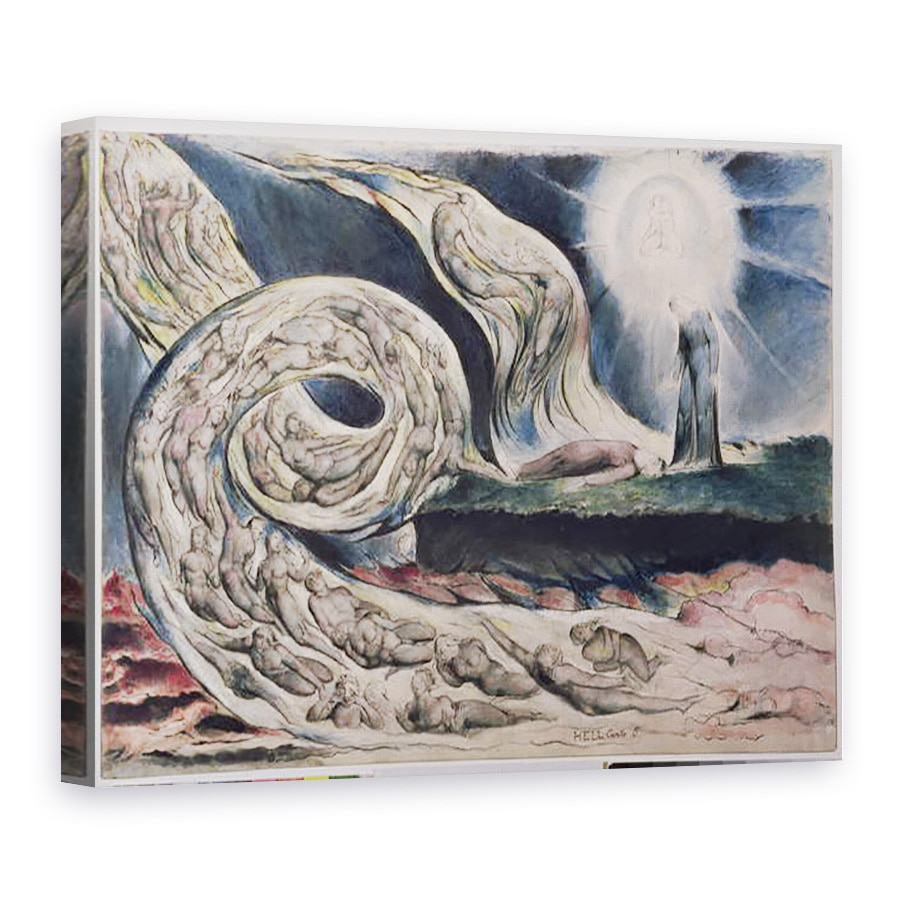 Tablou canvas - William Blake - Cercul desfranatului Vartejul indragostitilor 1824, 60 x 80 cm