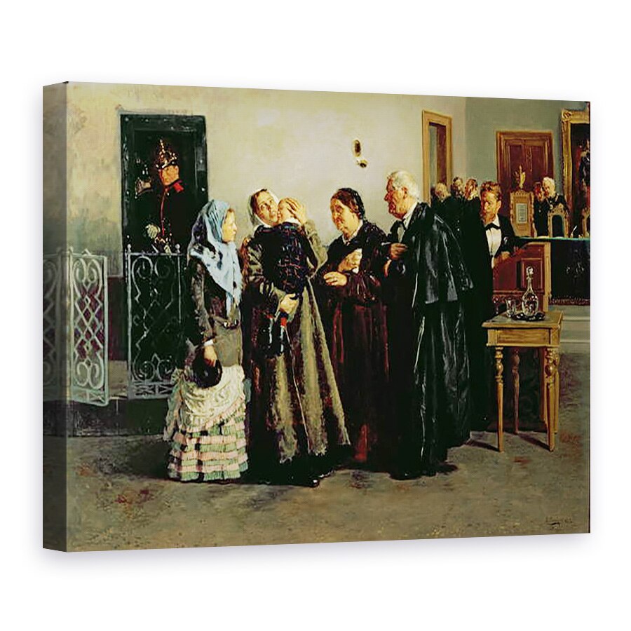 Tablou canvas - Vladimir Egorovic Makovsky - Verdictul, Nu vinovat, 75 x 100 cm