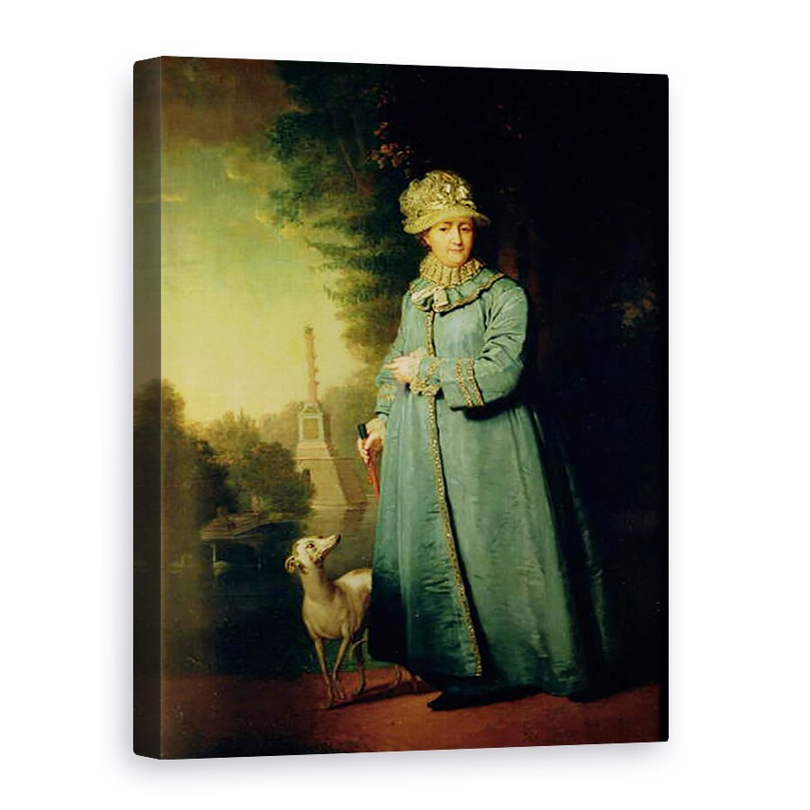 Tablou canvas - Vladimir Lukich Borovikovsky - Plimbare in parc la Tsarskoye Selo cu coloana de sah in fundal 1794, 75 x 100 cm