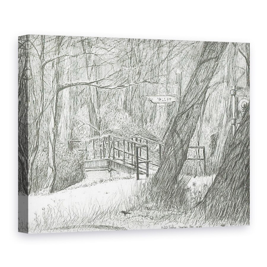 Tablou canvas - Vincent Alexander Booth - Podul vechi de metal, Parcul Bramhall, 2004, 75 x 100 cm