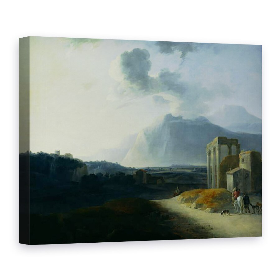Tablou canvas - Willem Schellinks - Peisaj cu Muntele Stromboli, 50 x 70 cm