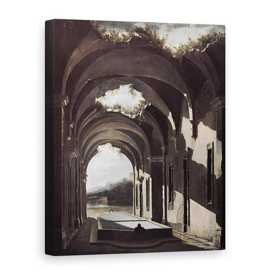 Tablou canvas - Viviano Codazzi - Ruinele intr-un peisaj, 75 x 100 cm