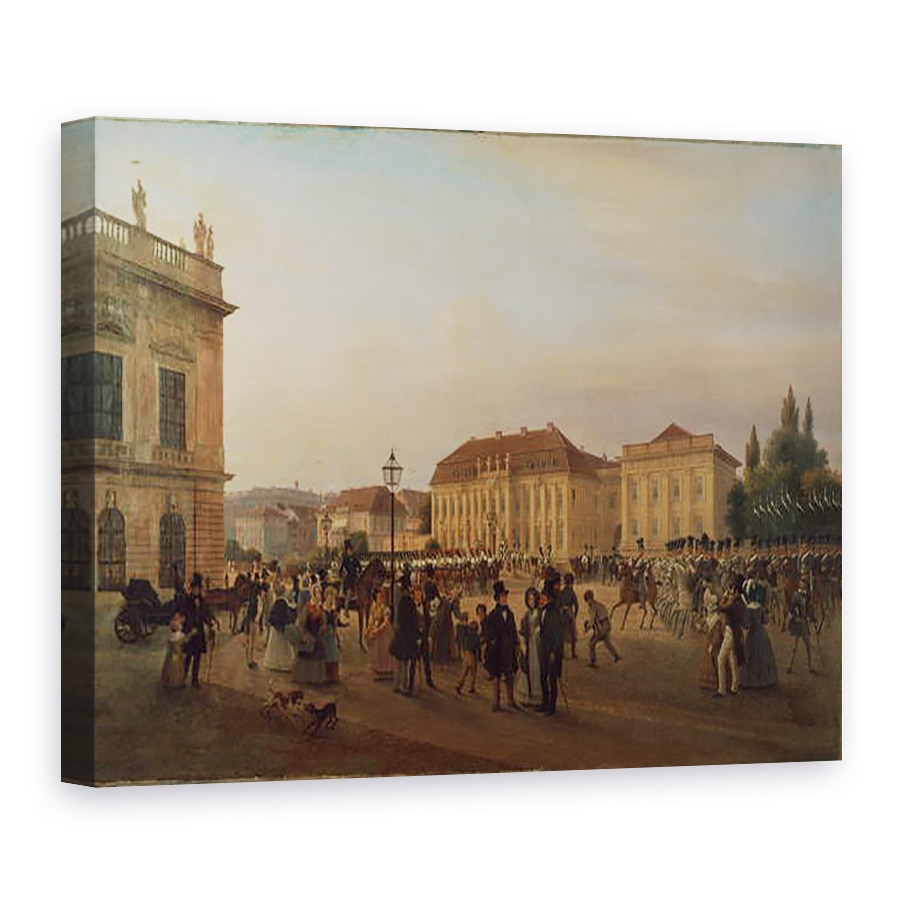 Tablou canvas - Wilhelm Bruecke - Parada in fata palatului regal, 50 x 70 cm