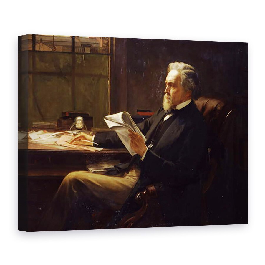 Tablou canvas - William Holyoake - Portretul lui George Jacob Holyoake 1817-1906, 60 x 80 cm