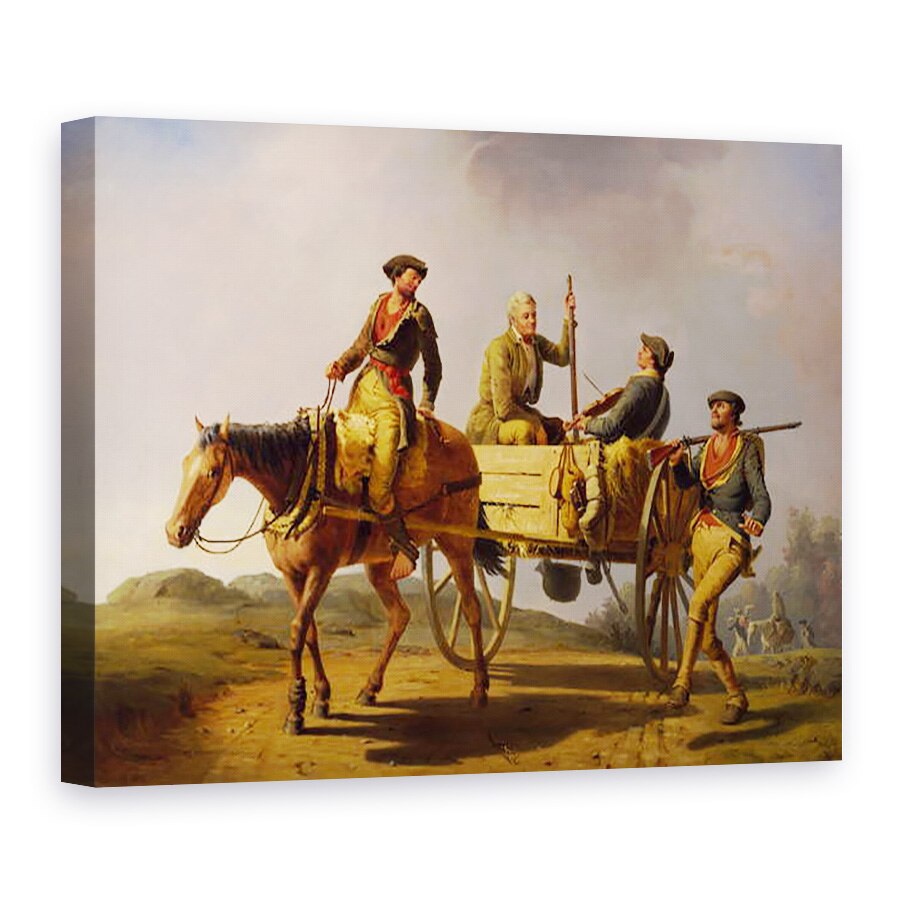 Tablou canvas - William Tylee Ranney - Veteranii din 1776 intorcandu-se din razboi, 60 x 80 cm