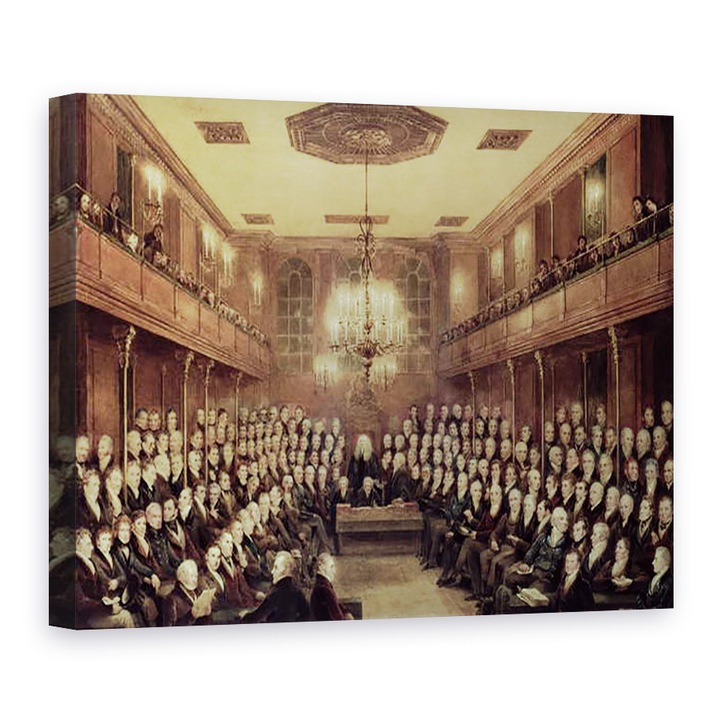 Tablou canvas - scoala engleza - Camera Comunelor in sesiune, 60 x 80 cm