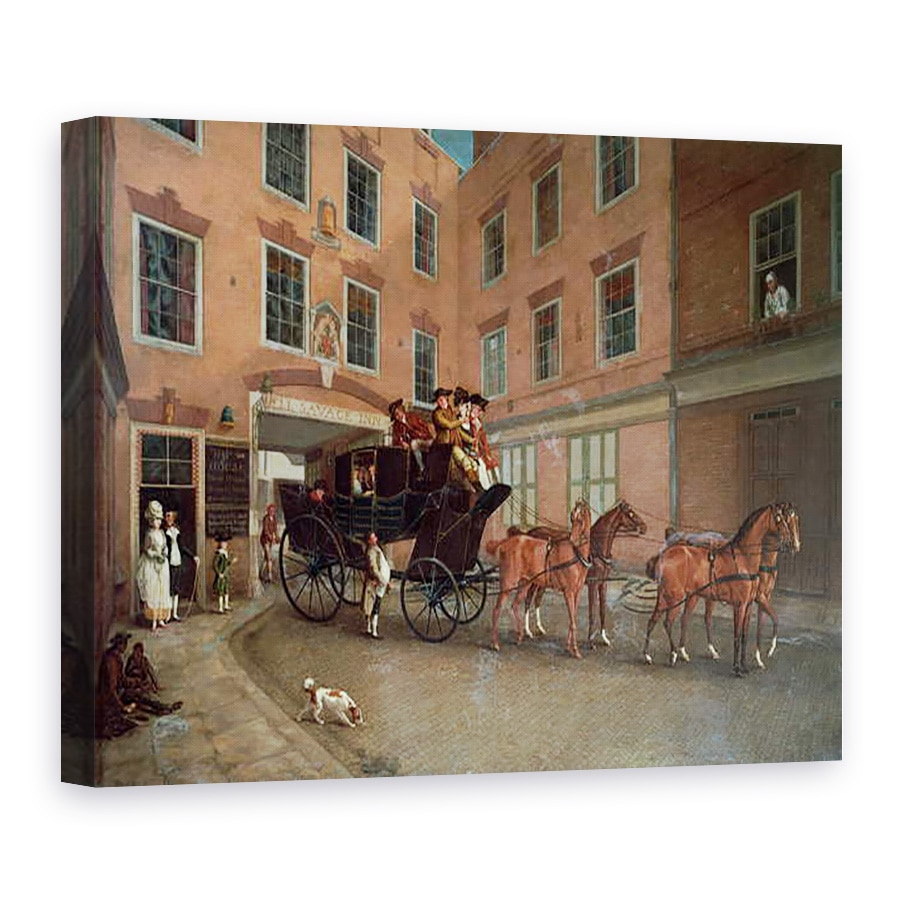 Tablou canvas - scoala engleza - Plecarea diligentei de la Southampton, 50 x 70 cm