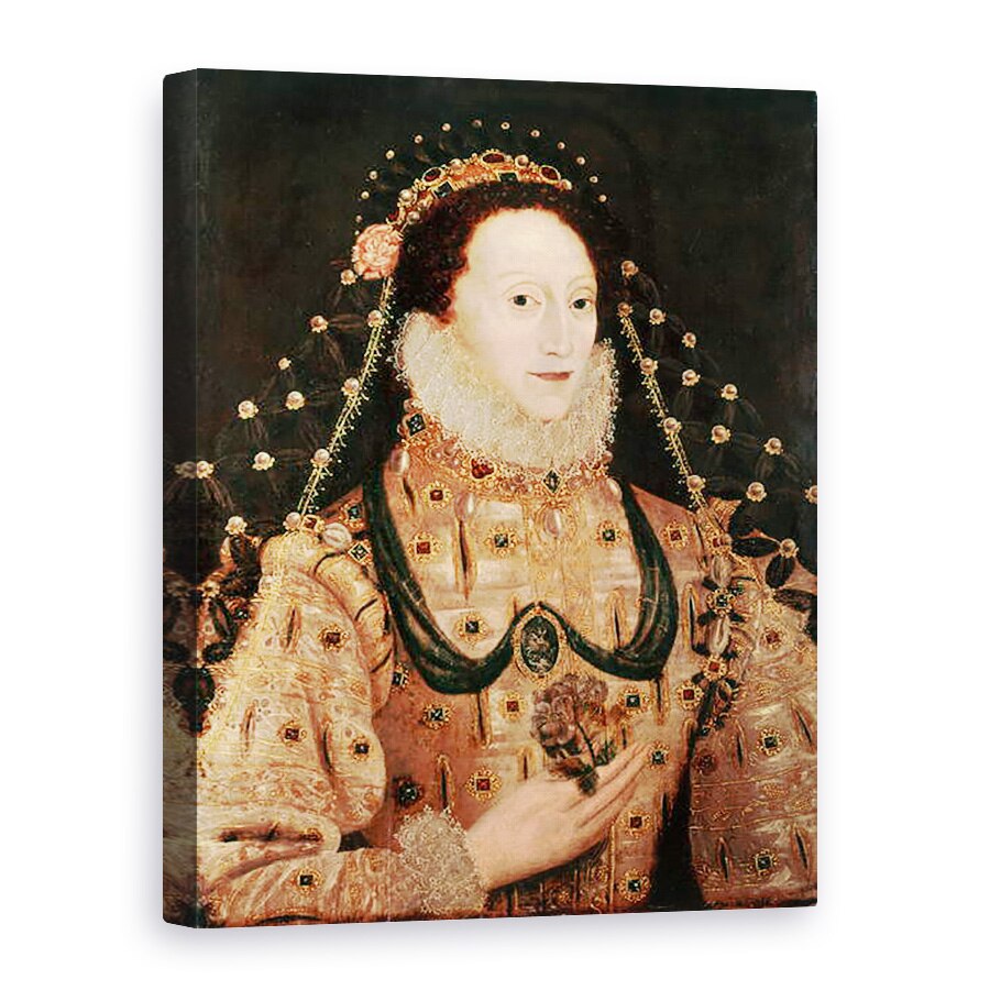 Tablou canvas - scoala engleza - Portretul Elisabetei I 1533-1603 c.1575-80, 50 x 70 cm