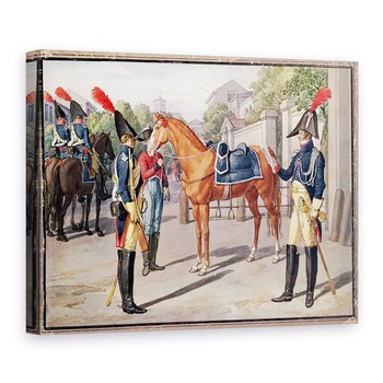 Tablou canvas - Scoala franceza - Ofiter si garda a Garzii Regale in 1826, 50 x 70 cm Tablou canvas - Scoala franceza - Ofiter si garda a Garzii Regale in 1826, 50 x 70 cm