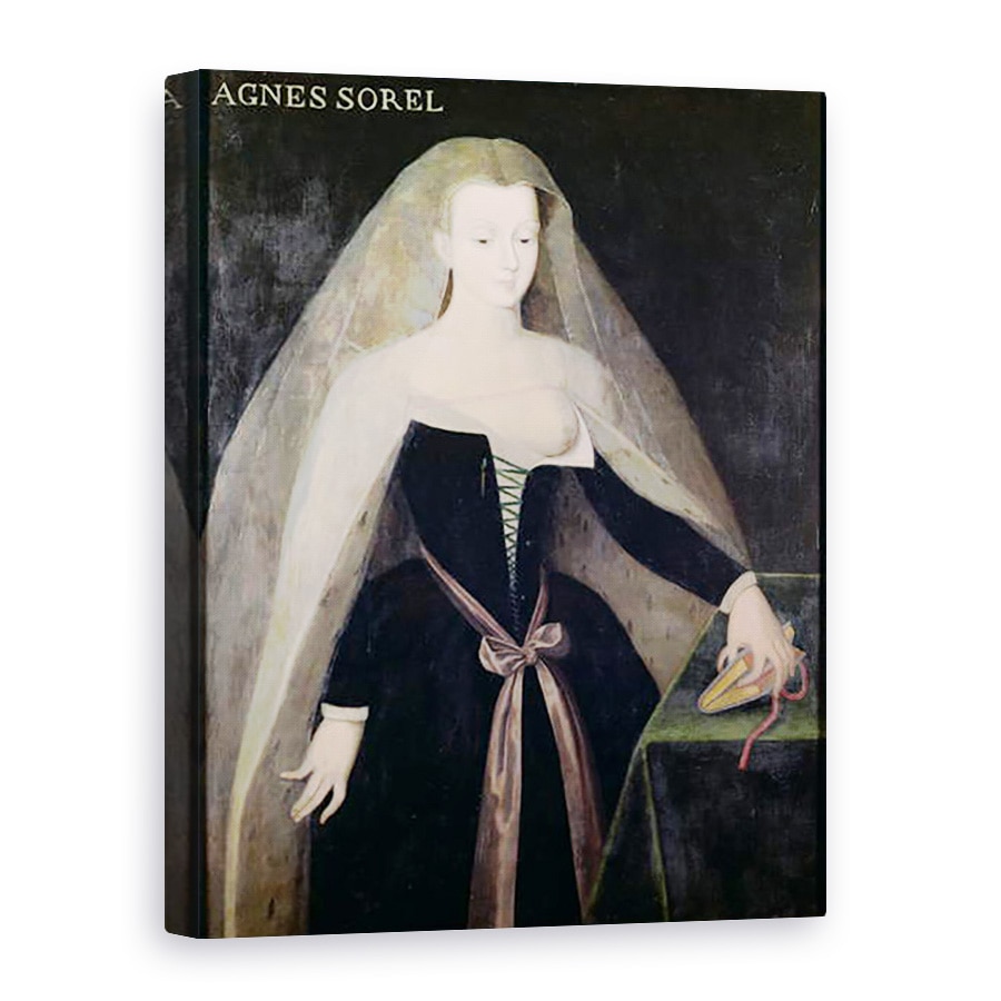 Tablou canvas - Scoala franceza - Agnes Sorel c.1422-50 Favorita lui Charles VII 1403-61, 50 x 70 cm