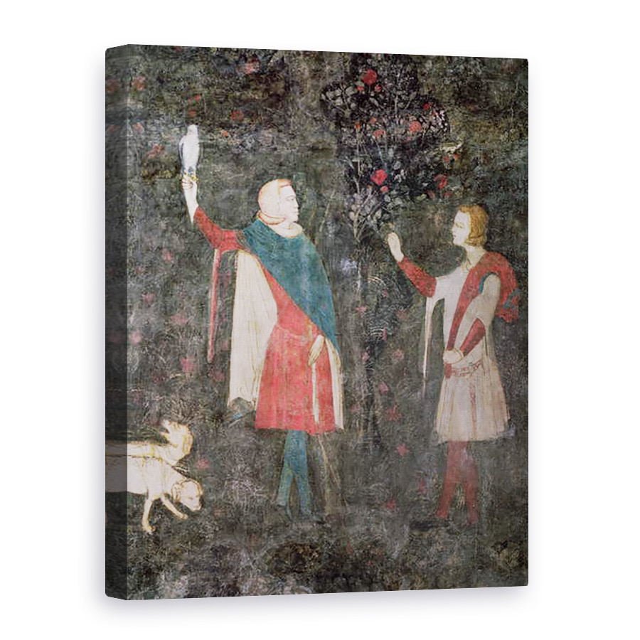 Tablou canvas - Scoala franceza - Detaliu a doi soimi, din Camera Cerbilor, 50 x 70 cm