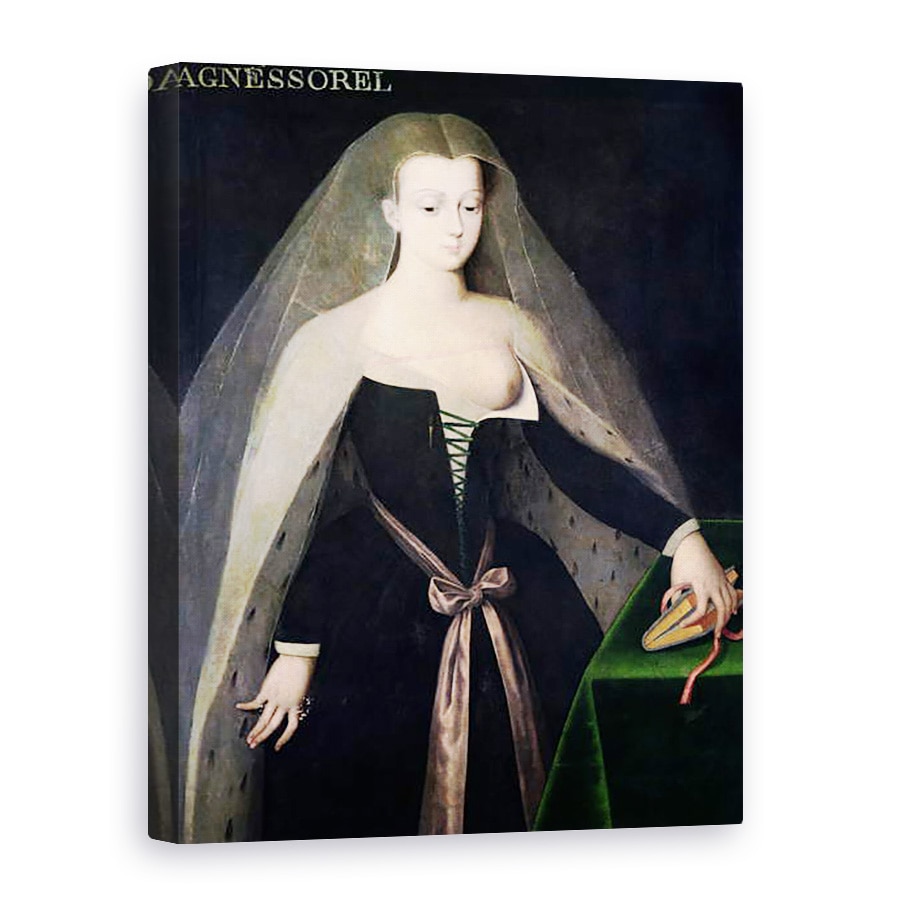 Tablou canvas - Scoala franceza - Agnes Sorel c.1422-50, 50 x 70 cm