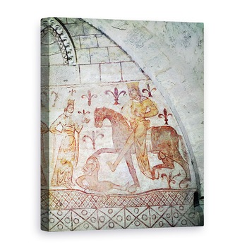 Tablou canvas - Scoala franceza - Hugues IX c.1163-1219 Lusignan invingandu-l pe Nur al-Din 1116-74 in Siria, 75 x 100 cm Tablou canvas - Scoala franceza - Hugues IX c.1163-1219 Lusignan invingandu-l pe Nur al-Din 1116-74 in Siria, 75 x 100 cm