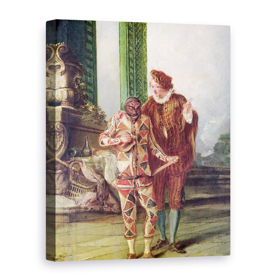 Tablou canvas - Scoala franceza - Scena din Commedia dellArte II, 50 x 70 cm