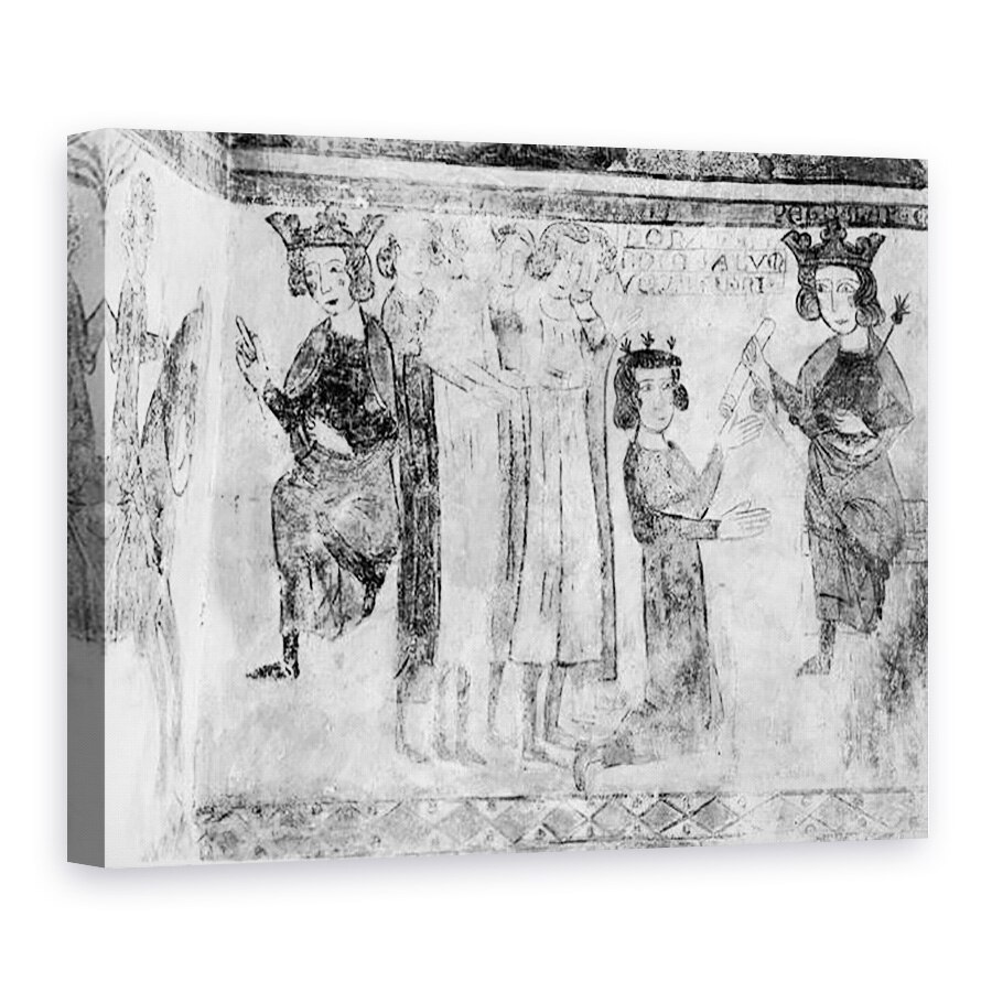 Tablou canvas - Scoala franceza - Carol I 1226-85 Contele de Anjou fiind adus corpul lui Manfred, 50 x 70 cm