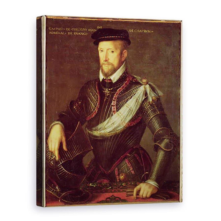 Tablou canvas - Scoala franceza - Gaspard al II-lea de Coligny 1519-72 Amiral al Frantei, 50 x 70 cm