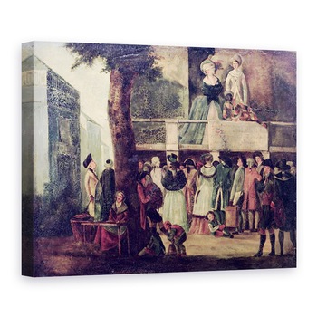 Tablou canvas - Scoala franceza - Targ de strada, 50 x 70 cm Tablou canvas - Scoala franceza - Targ de strada, 50 x 70 cm