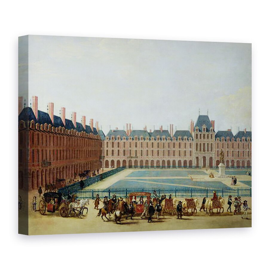 Tablou canvas - Scoala franceza - Locul Royale cu trasura regala, 50 x 70 cm