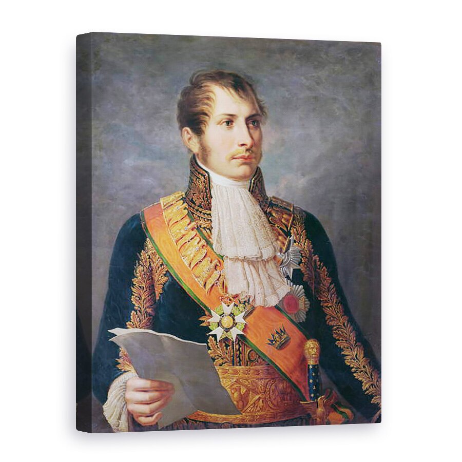 Tablou canvas - Scoala franceza - Portretul Printului Eugene de Beauharnais 1781-1824 Vicerege al Italiei si Duce de Leuchtenberg, 50 x 70 cm
