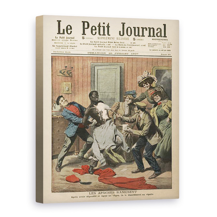 Tablou canvas - Scoala franceza - Apasii se distreaza, ilustrare din Le Petit Journal, supliment illustre, 50 x 70 cm