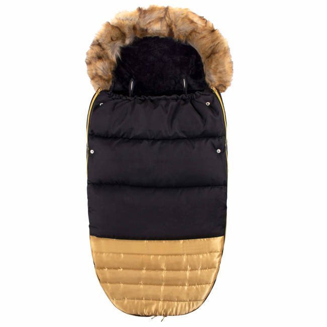 Sac pentru carucior calduros cu blanita detasabila Marelo Black Gold