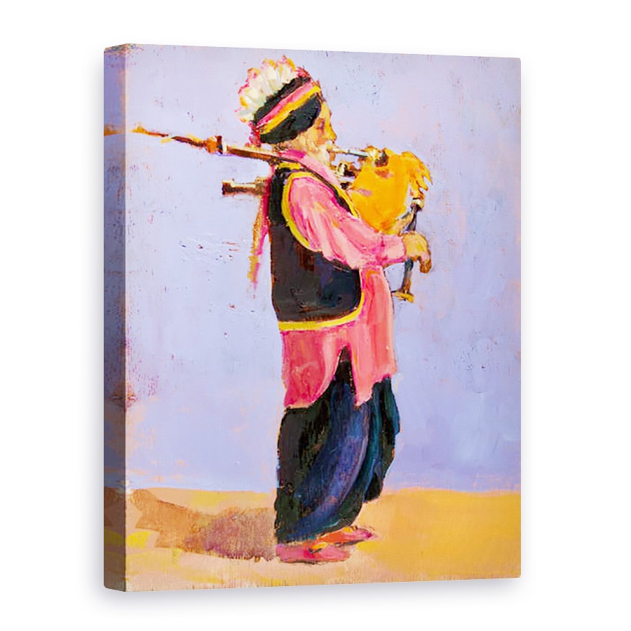 Tablou canvas - Sue Wales - Indian Bagpiper, 2020, 29x22, 75 x 100 cm