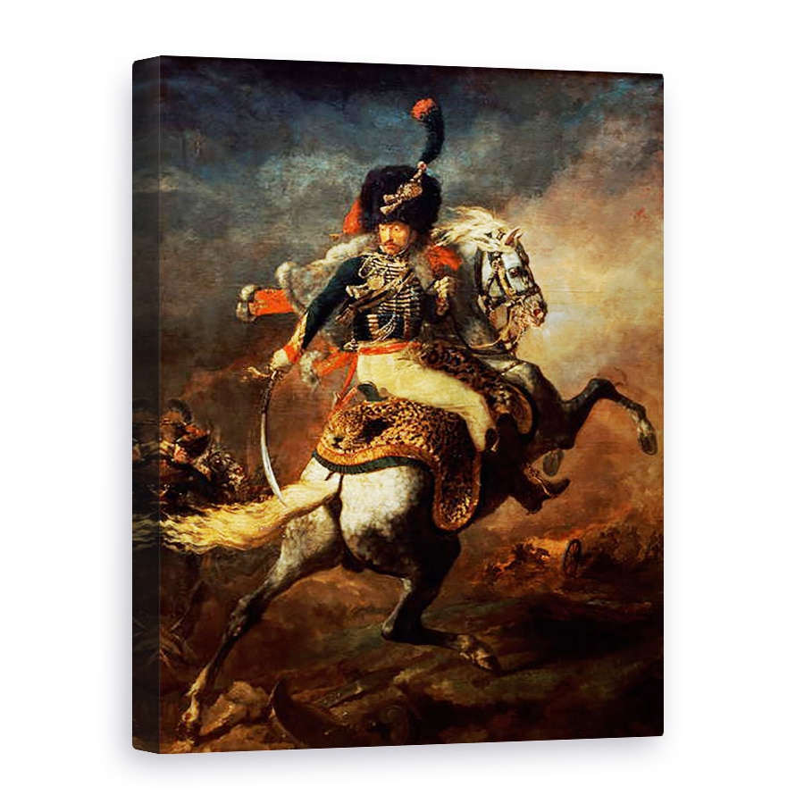 Tablou canvas - Theodore Gericault - Ofiter al husarilor, 75 x 100 cm