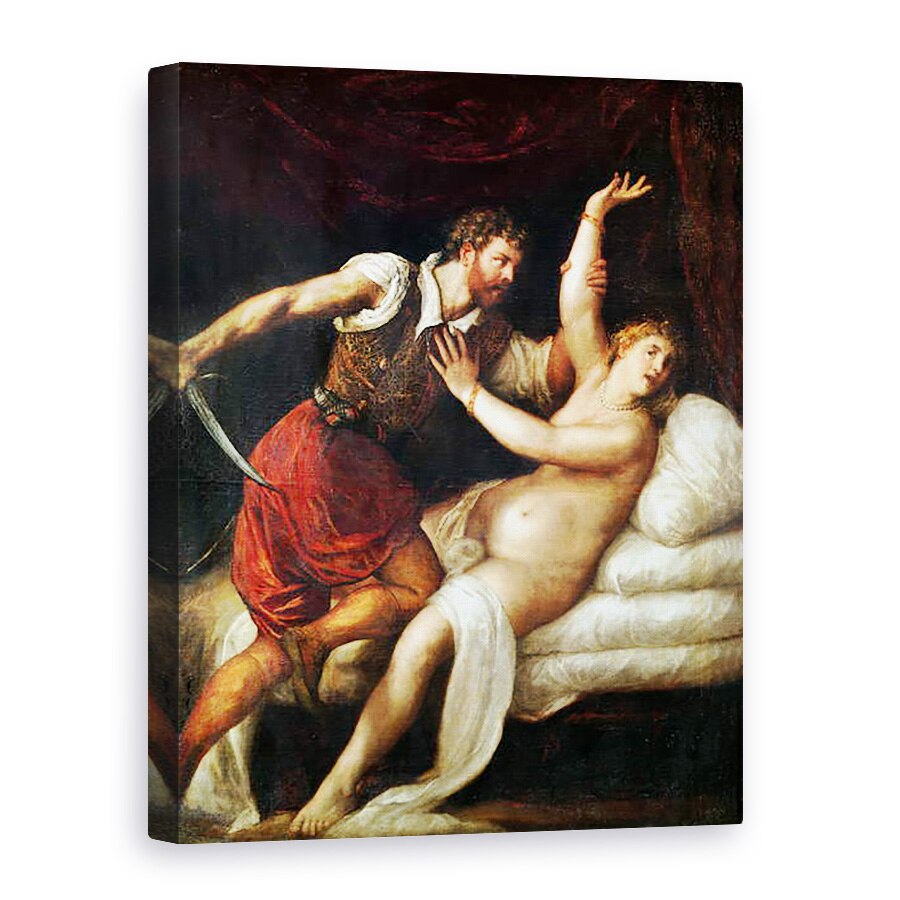 Tablou canvas - Titian - Violul Lucretiei, 75 x 100 cm