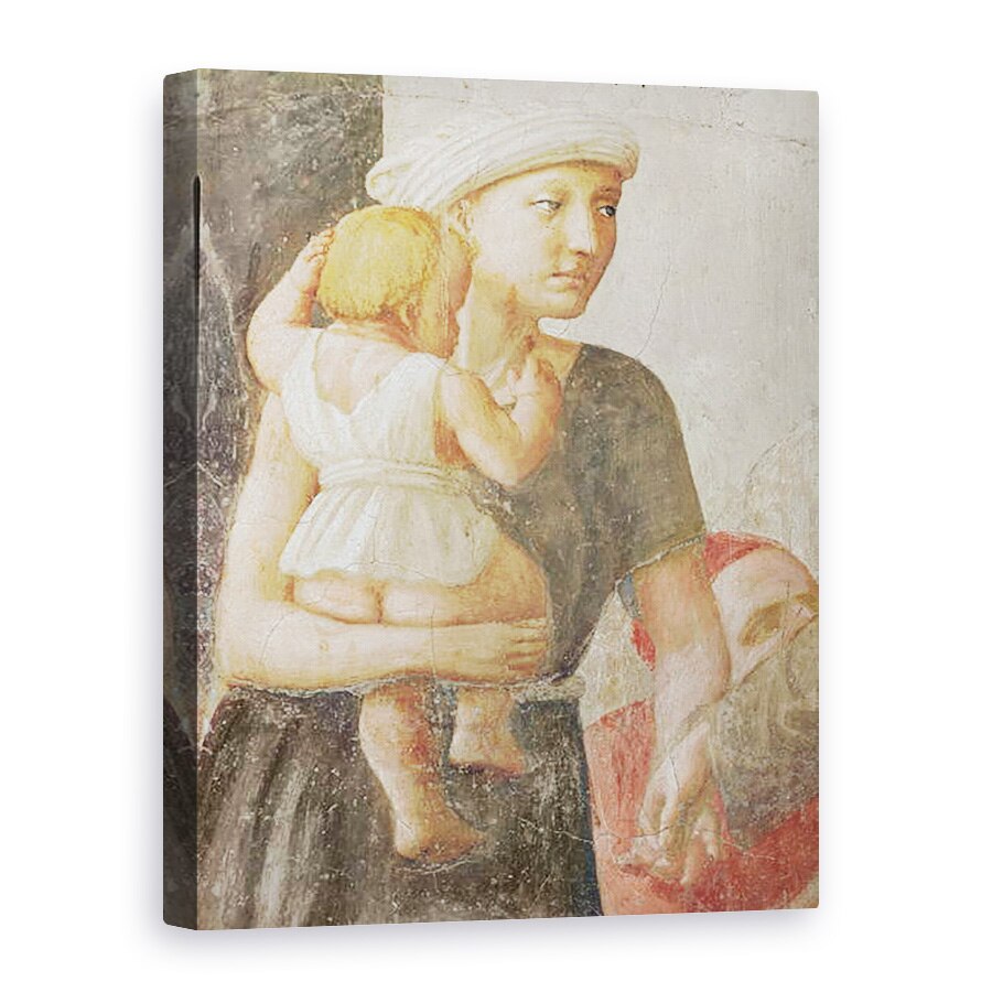 Tablou canvas - Tommaso Masaccio - Detaliu al femeii si copilului, de la Sf. Petru si Sfantul Pavel Distribuind pomana, 75 x 100 cm