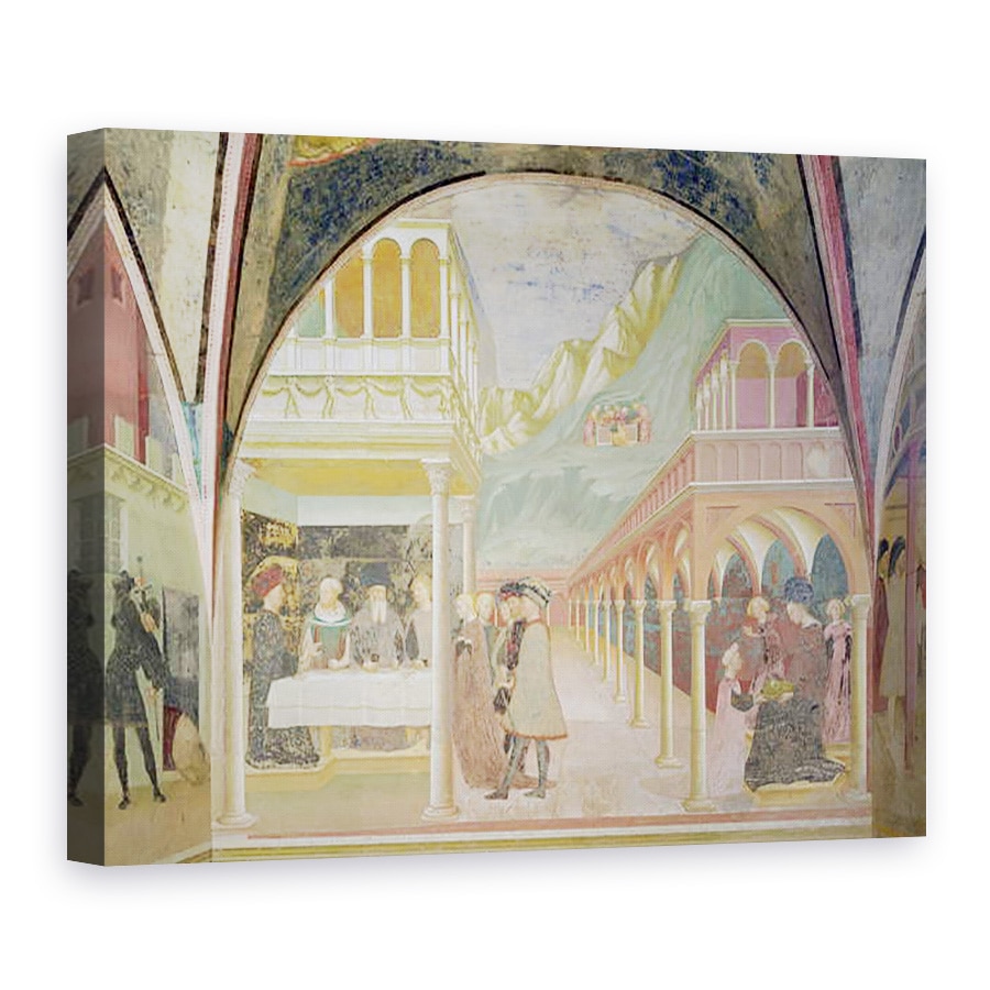Tablou canvas - Tommaso Masolino da Panicale - Banchetul lui Irod I, 75 x 100 cm